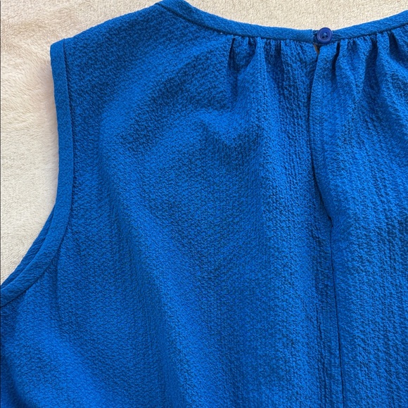 Calvin Klein Sleeveless Tiered Dress in Capri Blue Size 16 - Picture 10 of 13